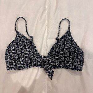 GAP Navy and White Patterned Bikini Top